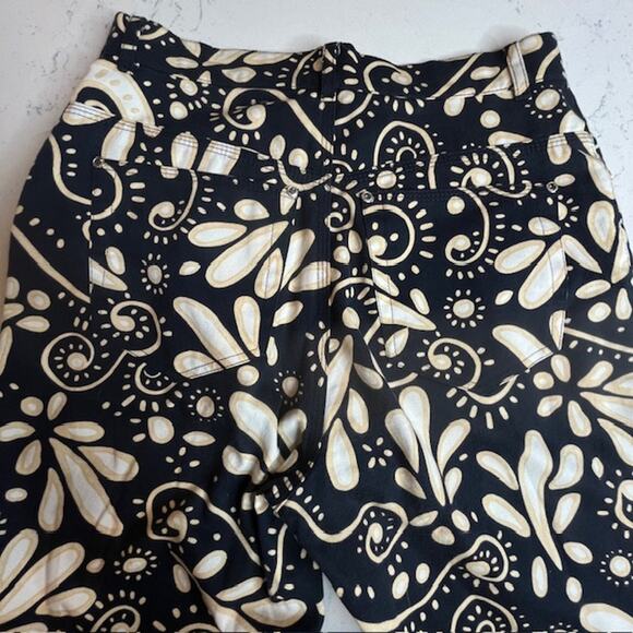 Louis Ferard Vintage Black Designer Summer Ankle Pants Size 8 - Picture 5 of 9
